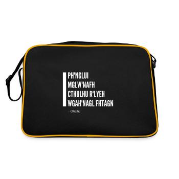 Cthulhu Ruf Lovecraft PH'NGLUI - Retro Bag - black/gold - Back