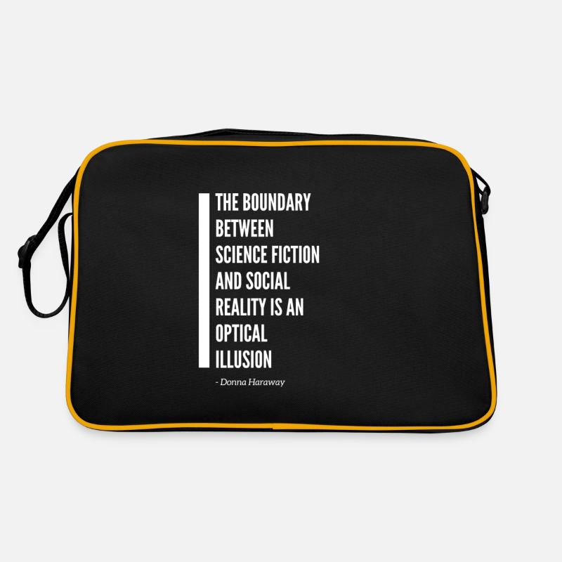 Donna Haraway cyborg zitat Retro Tasche