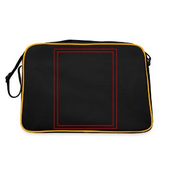 Cadre / Abstrait / Ligne / Motif / Tendance / rouge - Sac Retro - noir/or - Dos
