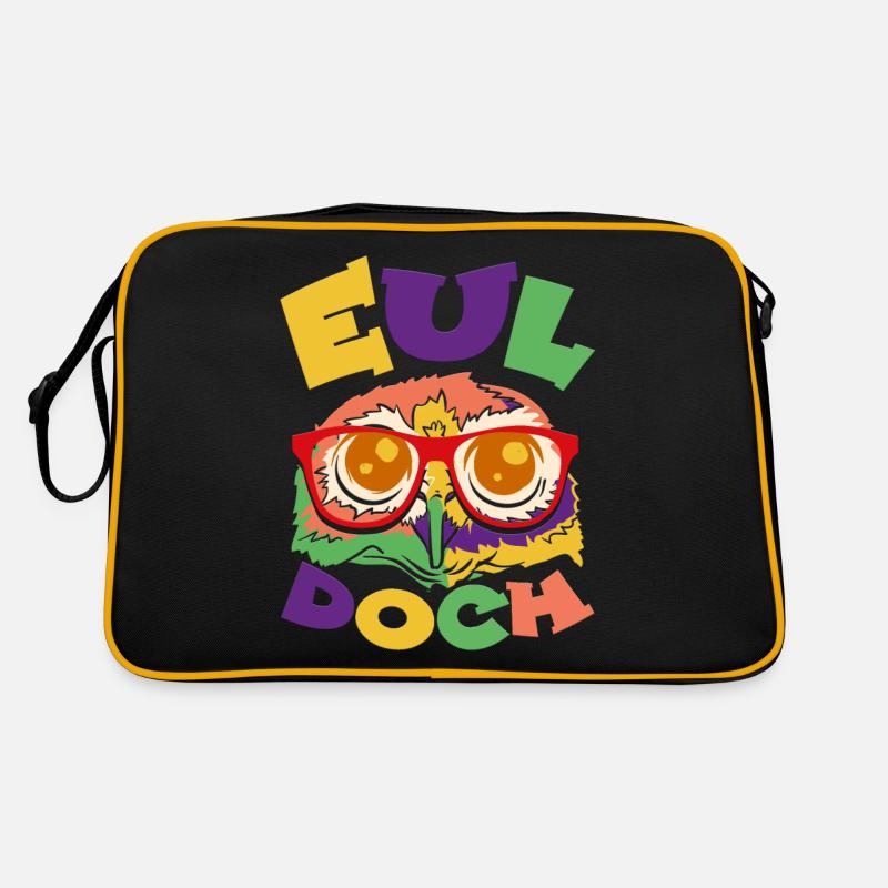 EUL doch - Eule mit Brille Retro Tasche
