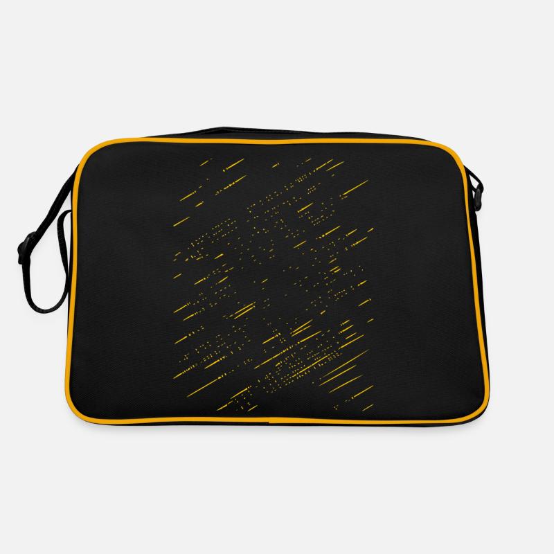 Abstract rays / line / gold / pattern Retro Bag