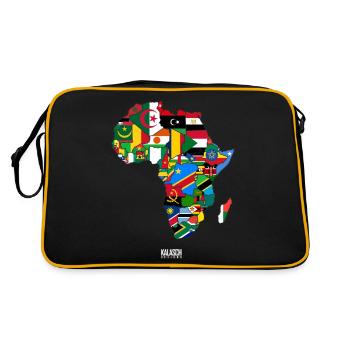 Logo des pays de l'AFRIQUE - Sac Retro - noir/or - Dos