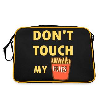 Dont Touch My Fries - Sort amusant - Sac Retro - noir/or - Dos