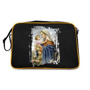 Holly Mary Maria Madonna Mariana Jungfrau Maria - Retro Tasche - Schwarz/Gold - Hinten