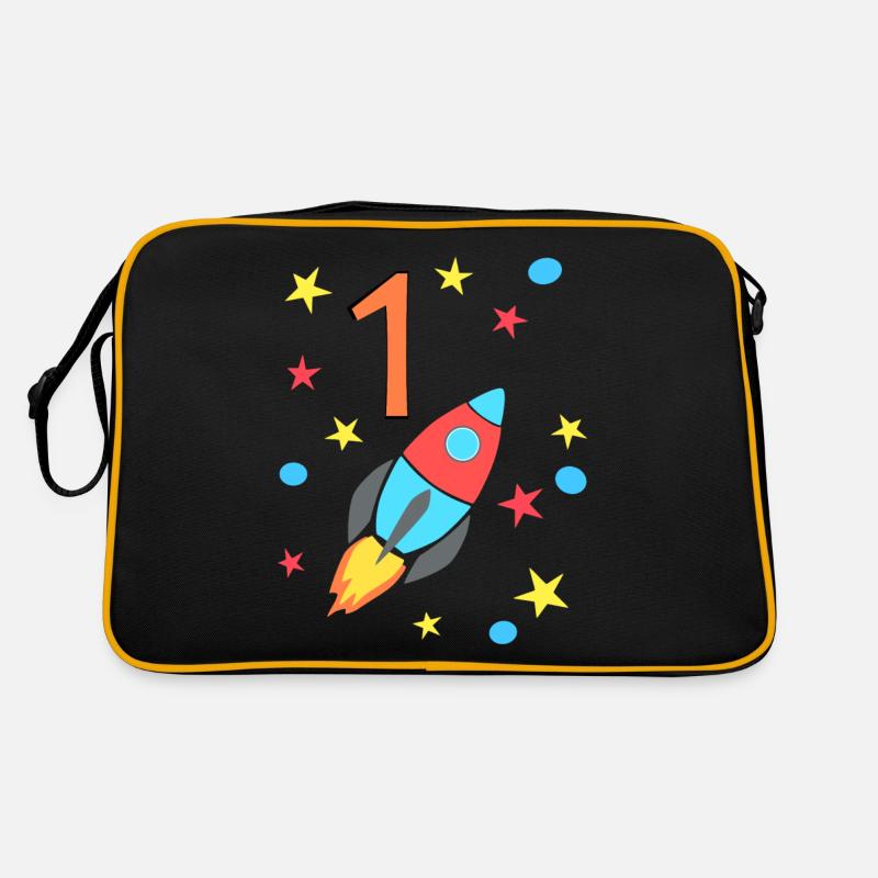 Geburtstagsrakete 1 Retro Tasche