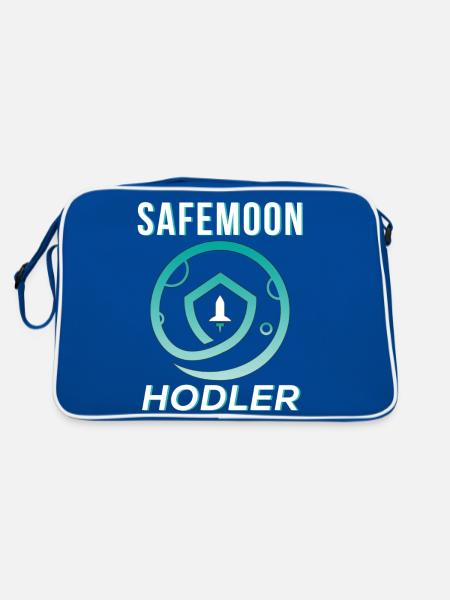 Safemoon - Safemoon Crypto, Safemoon to the moon - Retro Bag - blue/white - Back