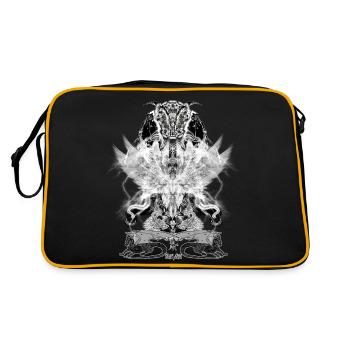 Schwarzer Engel 2021 08B - Retro Tasche - Schwarz/Gold - Hinten