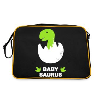 Baby Saurus - Retro Bag - black/gold - Back
