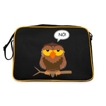 Owl Nö No Naysayer Kein Bock Faul listless - Retro Bag - black/gold - Back