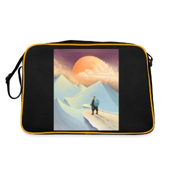 Thor geht nach Jotunheim - Retro Tasche - Schwarz/Gold - Hinten