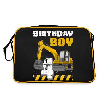 Anniversaire des garçons 4ème anniversaire. - Sac Retro - noir/or - Dos