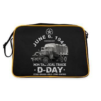 D-DAY M34 TACTICAL TRACK US ARMY Veterans day - Retro Bag - black/gold - Back