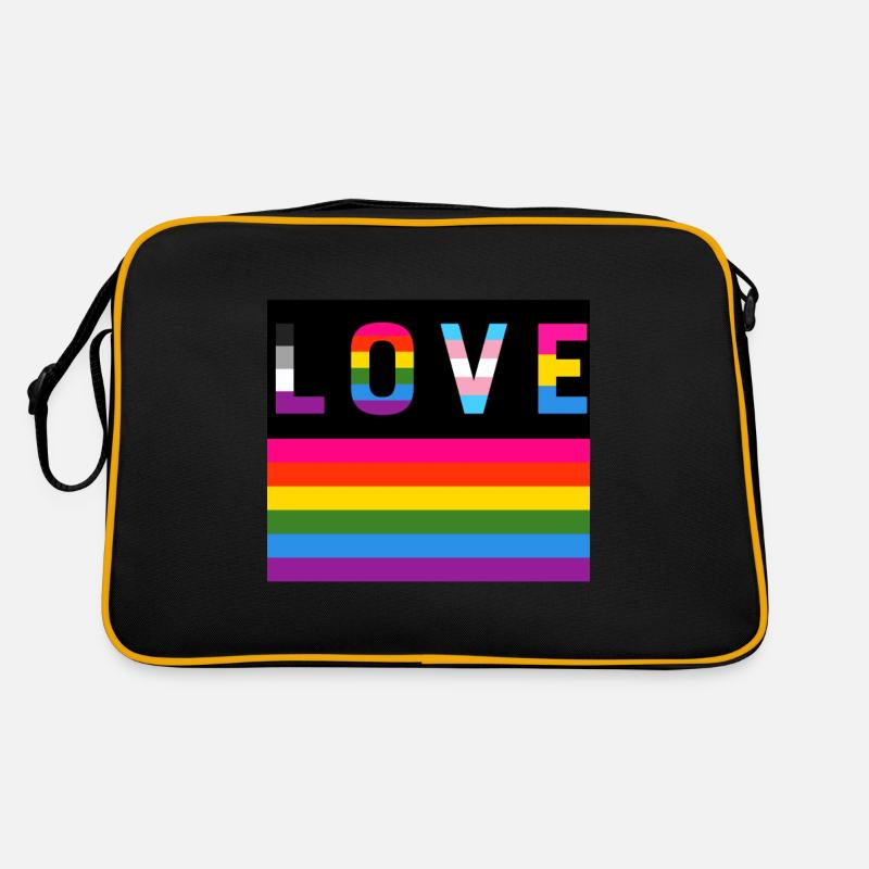 Liebe LGBT - Retro Tasche - Schwarz/Gold