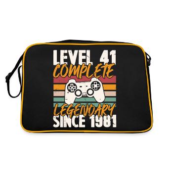 Level 41 Full Vintage Anniversary 41 Years - Retro Bag - black/gold - Back