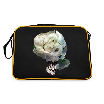 Crâne Rose - Sac Retro - noir/or - Dos