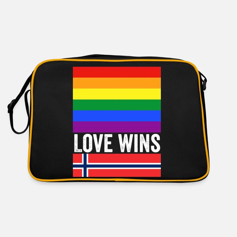 Liebe gewinnt Oslo Pride Norwegen Retro Tasche