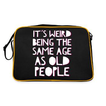 Slogan tee - Retro Bag - black/gold - Back