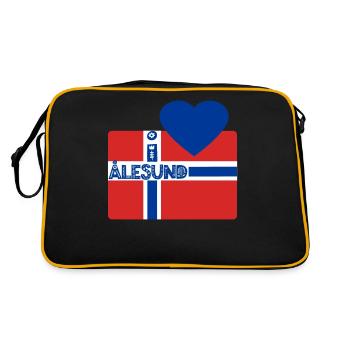 Ålesund Norvège - Sac Retro - noir/or - Dos