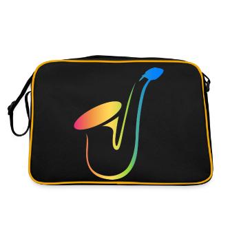 Ellie Sax - PRIDE Saxophone Logo - Retro Bag - black/gold - Back