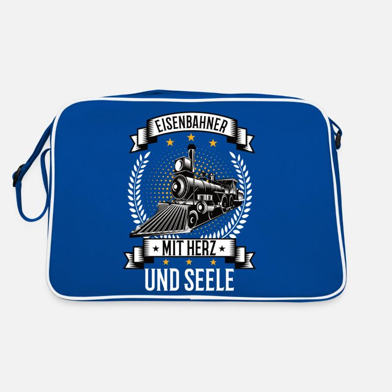 Eisenbahner mit Herz und Seele Eisenbahn Bahn Retro Tasche