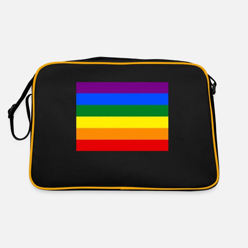 Regenbogenfahne Retro Tasche