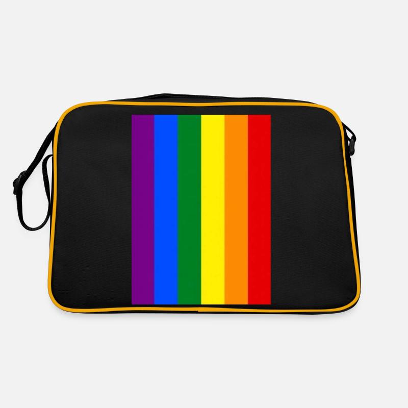 Regenbogenfahne Retro Tasche