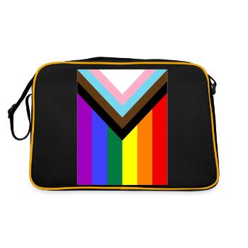 Rainbow Pride Flag - Retro Bag - black/gold - Back