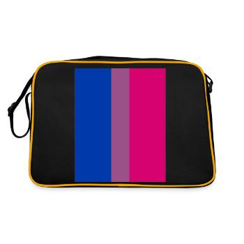 Drapeau LGBTQ Bi - Sac Retro - noir/or - Dos