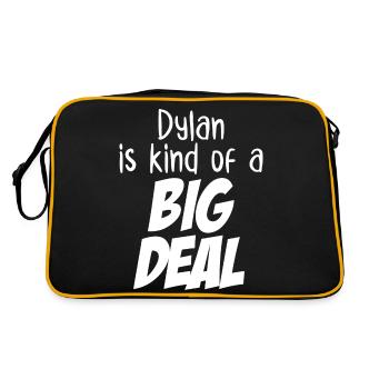 Dylan is Kind of a Big Deal - Retro Bag - black/gold - Back