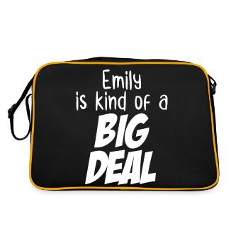 Emily est un peu une grosse affaire - Sac Retro - noir/or - Dos