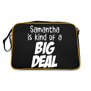 Samantha est un peu une grosse affaire - Sac Retro - noir/or - Dos