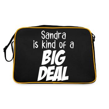 Sandra est un peu une grosse affaire - Sac Retro - noir/or - Dos