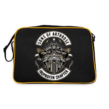 Fils d’Arthrosis Moto Motard MotoCycliste - Sac Retro - noir/or - Dos