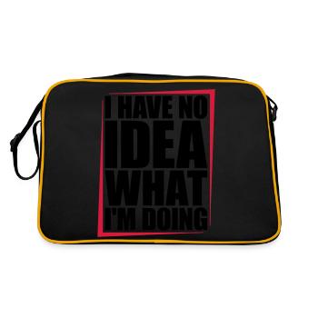 I Have No Idea - Retro Bag - black/gold - Back