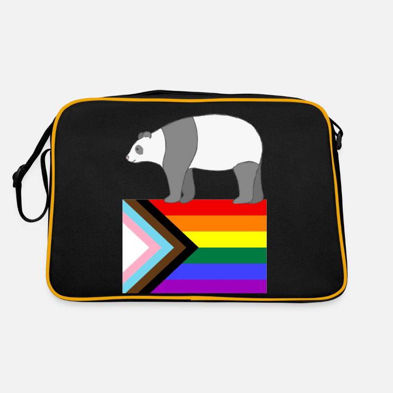 Schwuler Panda Retro Tasche