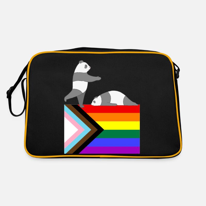 Schwuler Panda Retro Tasche