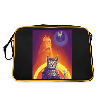Dieu égyptien Chat - Sac Retro - noir/or - Dos