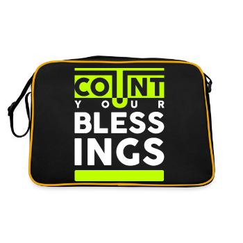 Count your blessings. Count your blessings - Retro Bag - black/gold - Back
