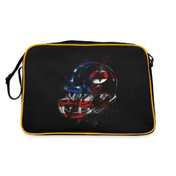 Casque de football américain Grunge Splash USA Flag - Sac Retro - noir/or - Dos