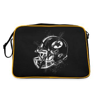 Casque de football américain Grunge Splash USA Sports - Sac Retro - noir/or - Dos