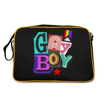 Gay Boy tee - Retro Bag - black/gold - Back