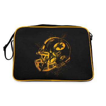 Casque de football américain Grunge Splash USA Sports - Sac Retro - noir/or - Dos