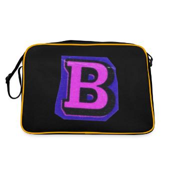 Typography Letter B - Retro Bag - black/gold - Back