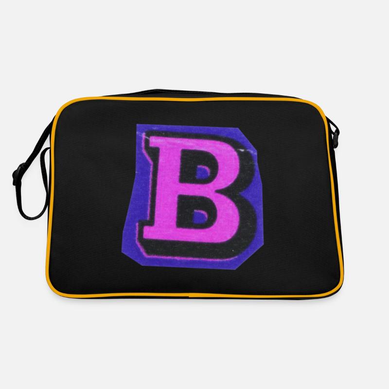 Typography Letter B Retro Bag