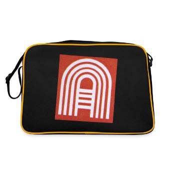 typographie Lettre A - Sac Retro - noir/or - Dos