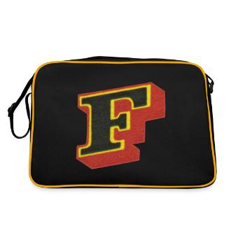 Lettre F - Sac Retro - noir/or - Dos