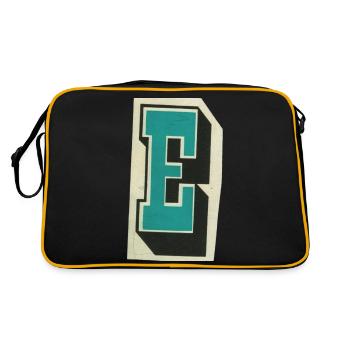 Letter E - Retro Bag - black/gold - Back