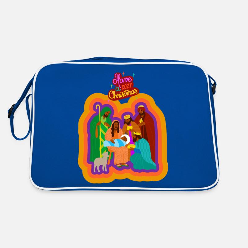 Weihnachtskrippe Retro Tasche