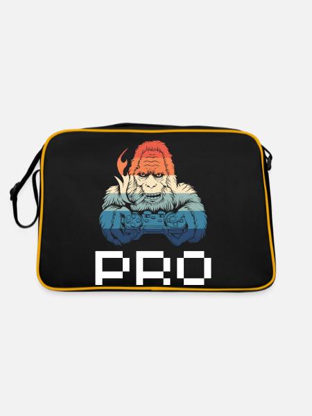 PROGAMER - Retro Tasche - Schwarz/Gold - Hinten