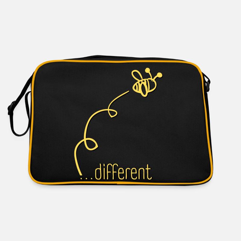 Bee Different - Sei anders! Statement Design Retro Tasche